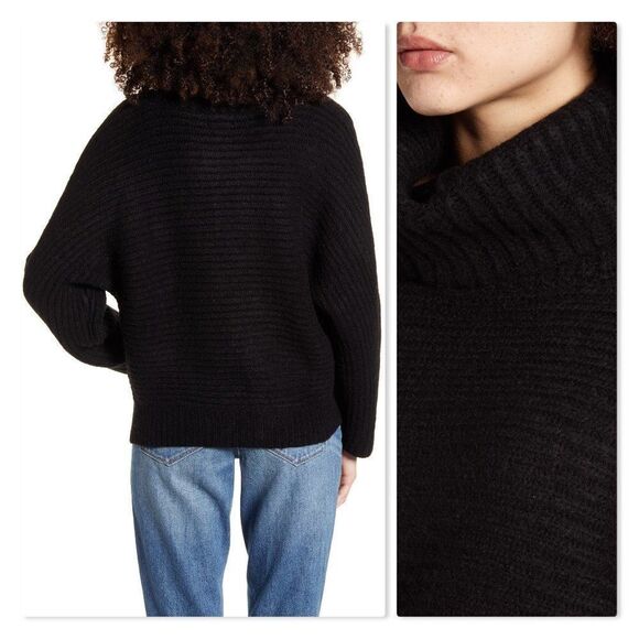 Leith Dolman Turtleneck Sweater in Black - NEW - Picture 2 of 12